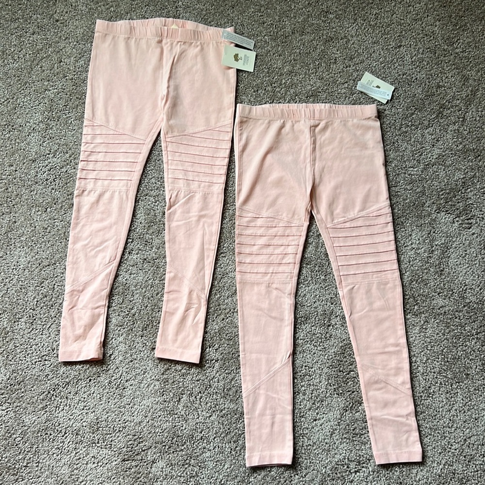 NWT Tucker & Tate moto legging girls size 8 light pink.